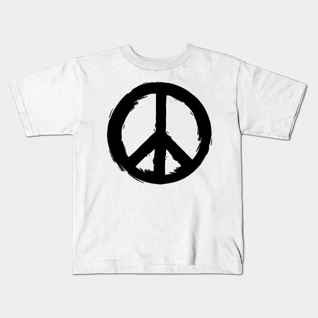 Peace Symbol Kids T-Shirt by deificusArt